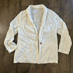 Women's White Linen Blazer